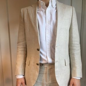 SUIT SUPPLY 100% Linen Cream Colored Suit